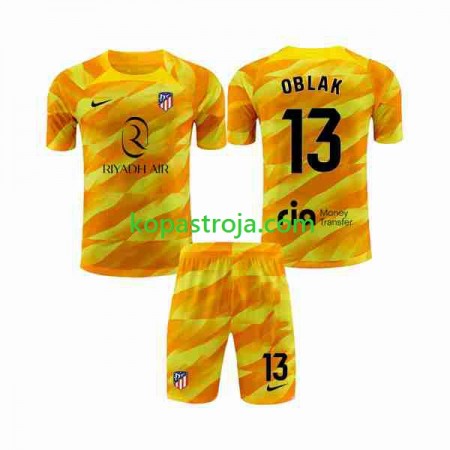 Billiga Fotbollströjor Atlético Madrid Jan Oblak 13 Målvakt Barn Orange 2023/24 Kortärmad